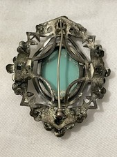 Fred Harvey Era 1940s Link Turquoise Bracelet, Brooch And Earrings. Nice Set! - Additional view 8