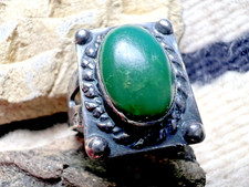 Vintage GREEN TURQUOISE SLITHERING SNAKES RING Fred Harvey Era Cerrillos sz 5.75 - Additional view 5