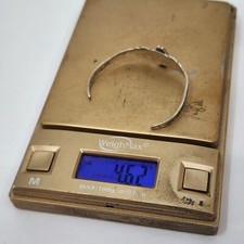 Rare Vintage Fred Harvey Era Navajo Turquoise Baby Cuff Bracelet Sterling Silver - Additional view 7