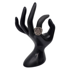 Vintage Fred Harvey Era Navajo Cigar Band Arrowhead Sterling Silver Ring sz 7.5 - Additional view 8