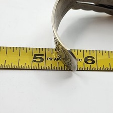 Fred Harvey Era Native American Nickel Silver Morgan Dollar Cuff Bracelet 6.25