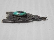 VINTAGE NAVAJO INDIAN 1930s FRED HARVEY WHIRLING LOGS THUNDERBIRD PENDANT / FOB - Additional view 1