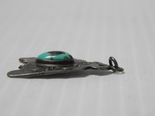 VINTAGE NAVAJO INDIAN 1930s FRED HARVEY WHIRLING LOGS THUNDERBIRD PENDANT / FOB - Additional view 3