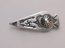 Navajo Indian Fred Harvey Era? Sterling Silver Whirling Logs Design Arrow Pin - Additional view 5
