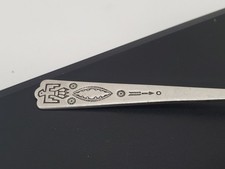 Navajo Indian Fred Harvey Era Sterling Silver  Thunderbird Arrow Stamped Spoon - Additional view 3