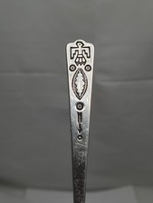 Navajo Indian Fred Harvey Era Sterling Silver  Thunderbird Arrow Stamped Spoon - Additional view 8