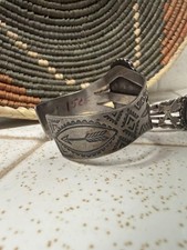 2 Fred Harvey Era Navajo Dragons Breathe Opal Cuffs Sterling Silver - Additional view 1