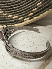 2 Fred Harvey Era Navajo Dragons Breathe Opal Cuffs Sterling Silver - Additional view 4