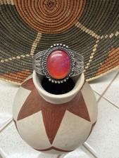 2 Fred Harvey Era Navajo Dragons Breathe Opal Cuffs Sterling Silver - Additional view 5