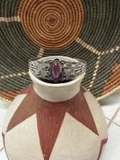 2 Fred Harvey Era Navajo Dragons Breathe Opal Cuffs Sterling Silver - Additional view 6