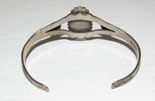 Vintage Fred Harvey Era Bracelet Navajo Sterling Turquoise Cuff - Additional view 1