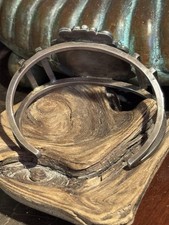 FABULOUS OLD 1930s ERA FRED HARVEY/NAVAJO TURQUOISE & STERLING SILVER XOXO CUFF! - Additional view 4