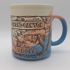 Fred Harvey Grand Canyon Mug Vintage Etched Souvenir Grand Canyon, Arizona Mug