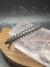 VTG 925 Sterling Silver Fred Harvey Era Zuni Small Dome Row Bracelet - Additional view 1