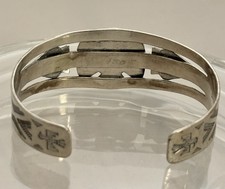 Fred Harvey Era Navajo Sterling Turquoise THUNDERBIRD ARROWHEAD Cuff Bracelet - Additional view 4