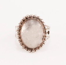 FRED HARVEY STERLING SILVER BUTTON SNAKE STAMP RING SIZE 6