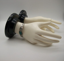 Vintage Navajo Fred Harvey Era Turquoise Sterling Silver Bracelet - Additional view 2