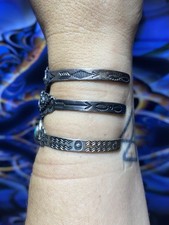 Fred Harvey Era Sterling Silver Turquoise Cuff Lot - Additional view 1