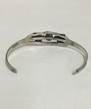 Fred Harvey Era Thunderbird Sterling Silver Turquoise Childs Cuff Bracelet - Additional view 2