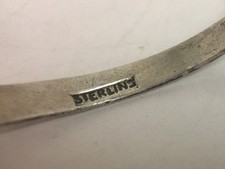 Fred Harvey Era Thunderbird Sterling Silver Turquoise Childs Cuff Bracelet - Additional view 4