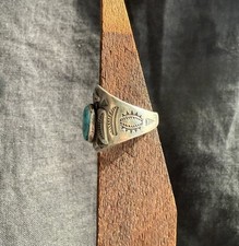 Fred Harvey Thunderbird Ring - Size 7 Bell Trading Post, Sterling & Turquoise, - Additional view 1