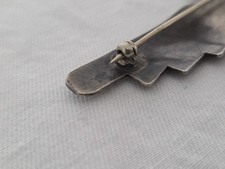 VINTAGE FRED HARVEY ERA NAVAJO STAMPED STERLING SILVER 3 1/2