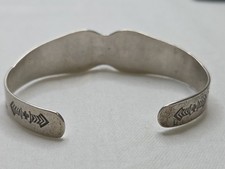 Vintage Navajo Fred Harvey Turquoise Snake Arrow Sterling Silver Cuff Bracelet  - Additional view 3