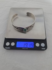 Vintage Navajo Fred Harvey Turquoise Snake Arrow Sterling Silver Cuff Bracelet  - Additional view 8