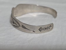Vintage Navajo Fred Harvey Turquoise Snake Arrow Sterling Silver Cuff Bracelet  - Additional view 10