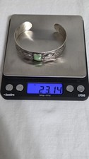 Vintage Fred Harvey Era Navajo Stamped Sterling Turquoise Cuff Bracelet 1940's - Additional view 11