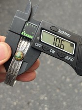 Vintage Old Pawn Coin Silver & Turquoise Bench Stamped Cuff Bracelet Fred Harvey - Additional view 12