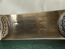 Vintage Navajo Fred Harvey Era, Bell Trading Nickel Silver Hand Stamped Cuff - Additional view 3