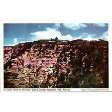 Postcard AZ El Tovar Hotel on the Rim Grand Canyon Arizona Fred Harvey Unposted