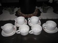 SYRACUSE BERKLEY CHERRY BLOSSOM CUP&SAUCER SETS~FRED HARVEY~ 4 CUPS~6 SAUCERS - Additional view 2