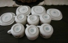 SYRACUSE BERKLEY CHERRY BLOSSOM CUP&SAUCER SETS~FRED HARVEY~ 4 CUPS~6 SAUCERS - Additional view 3