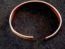 Fred Harvey Era Vtg Copper Silver Southwestern Design Slim Cuff Bracelet - Additional view 1