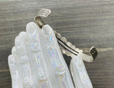 Vintage Fred Harvey Era Sterling Silver Turquoise Stone Cuff Bracelet - Additional view 5