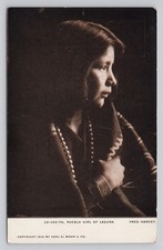 Lo-Lee-Ta Pueblo Girl of Laguna Native American Indian 1906 Fred Harvey Postcard