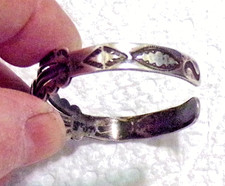 VINTAGE STERLING SILVER FRED HARVEY BRACELET WITH TURQUOISE - Additional view 6