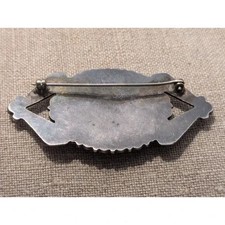 Fred Harvey Era Sterling Silver Petrified Wood/Picture Agate Brooch - Additional view 4