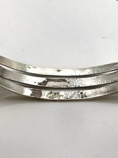 3 Row FRED HARVEY ERA Navajo WHIRLING LOGS Sterling Bracelet 6.5” Native Made - Additional view 4