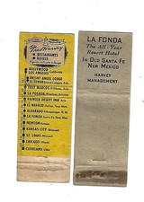 2 Fred Harvey Matchcovers La Fonda & Union Stations - Additional view 1