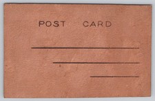 Albuquerque NM Fred Harvey Indian Building Pueblo People Leather Postcard - Additional view 1