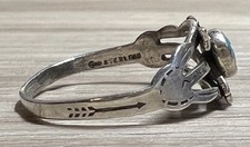 Vintage Fred Harvey Sterling Silver Turquoise Crossed Arrow Band Ring, Size 7 - Additional view 5