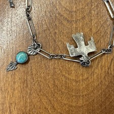 Vintage Native American Turquoise Bracelet Sterling Silver Fred Harvey Era  - Additional view 10