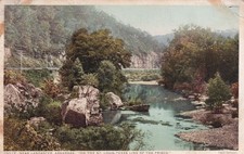 Fred Harvey Lancaster Arkansas AR St. Louis Texas Line Frisco Lake Postcard E58