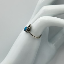 Fred Harvey Era STG 925 Sterling Silver Pear Turquoise Southwest Ring Size 6.5 - Additional view 19