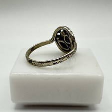 Fred Harvey Era STG 925 Sterling Silver Pear Turquoise Southwest Ring Size 6.5 - Additional view 9