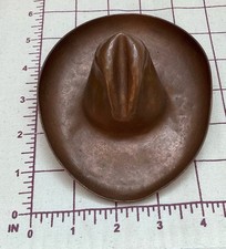 Fred Harvey Tom Mix Era Vintage Hammered Copper Cowboy Hat Ashtray Dresser Tray - Additional view 4