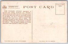 Navajo Indian Family Hogan Arizona FRED HARVEY VINTAGE Postcard - Additional view 1